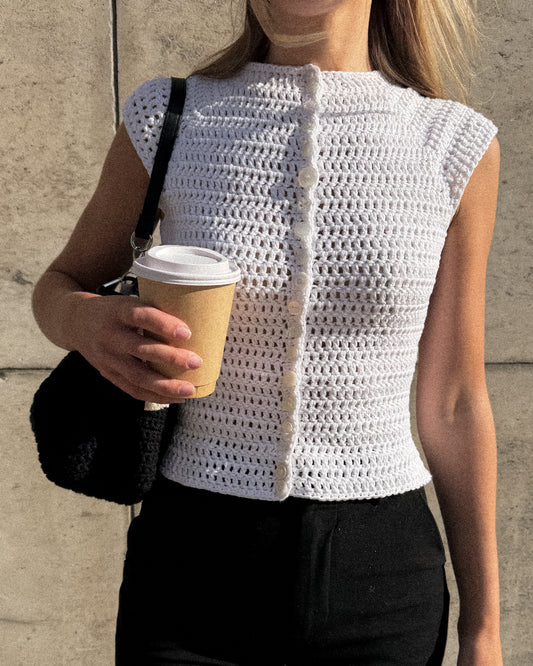 Button Up Top Crochet Pattern