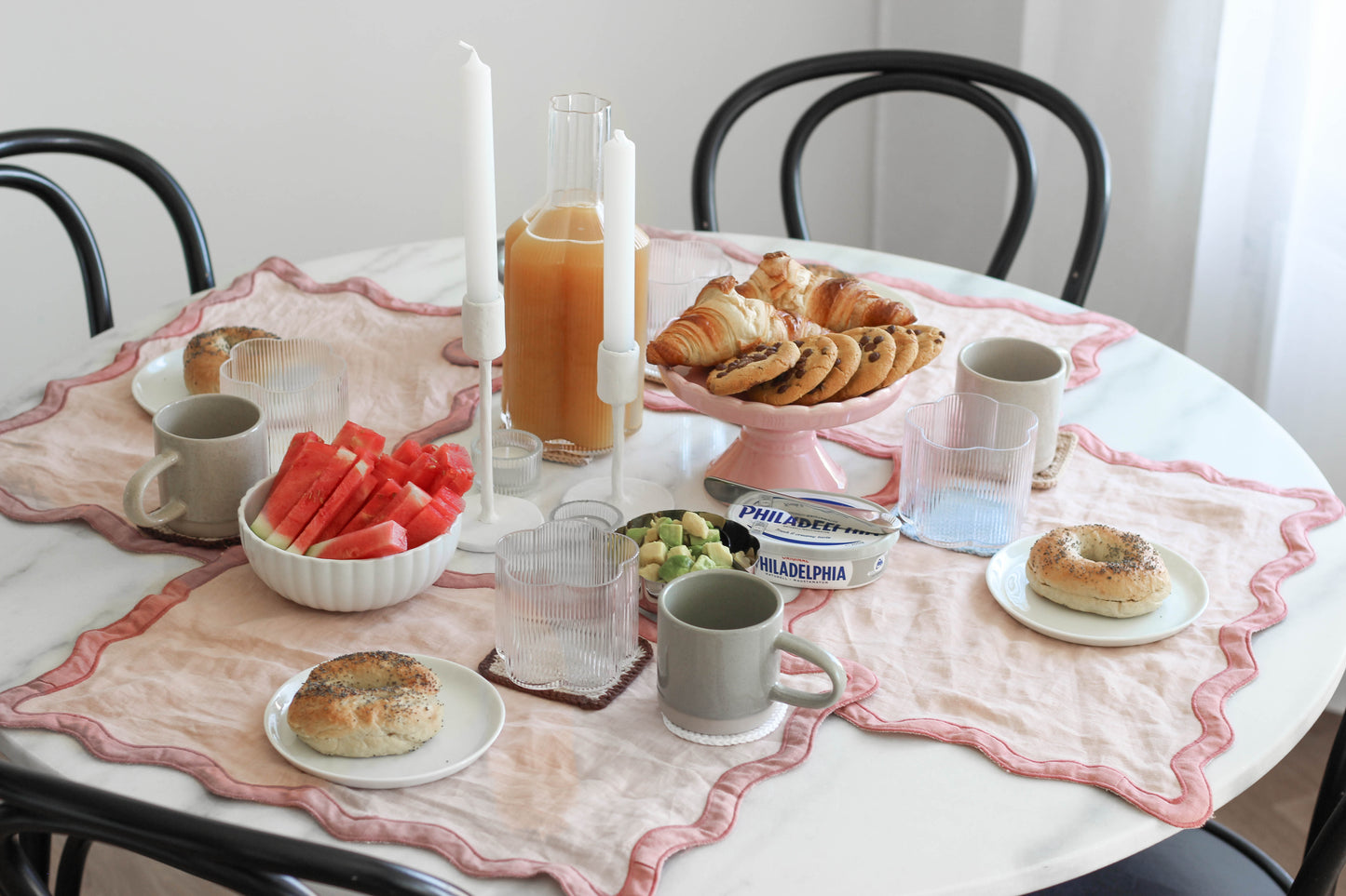 Breakfast collection Crochet Coasters - Bread Slice Toast, Coffee Mug, Waffle, Food - fast crochet project and beginner friendly