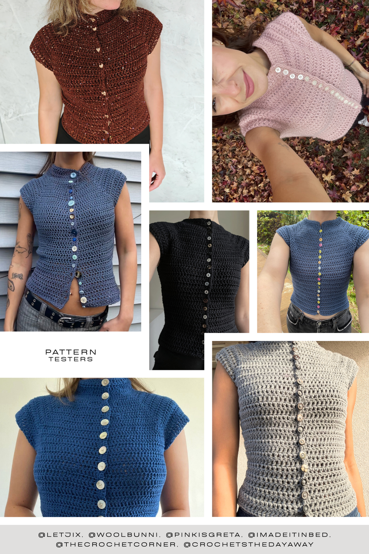 Button Up Top Crochet Pattern