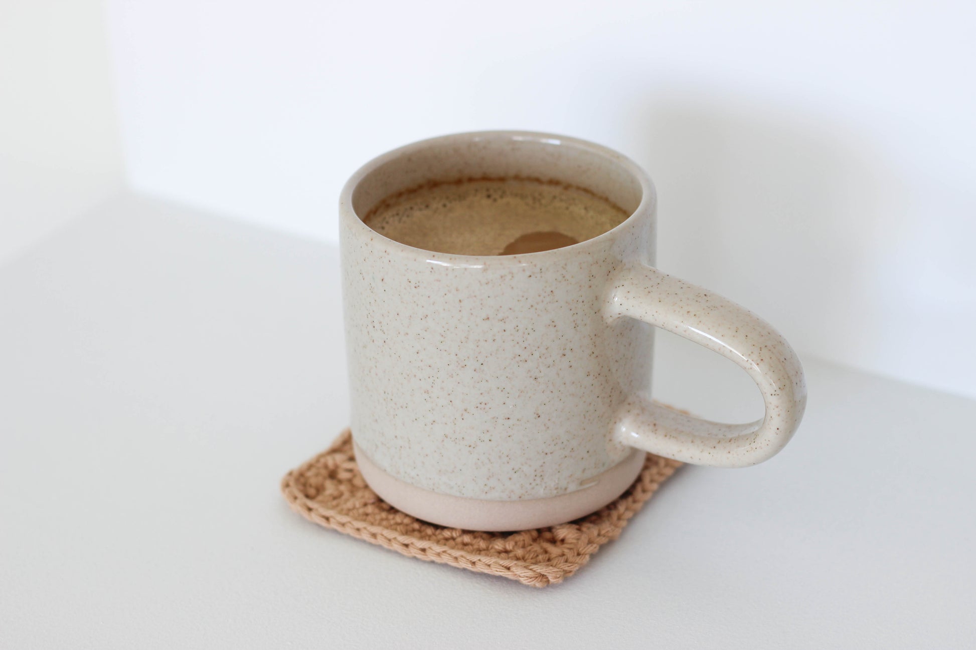 Breakfast collection Crochet Coasters - Bread Slice Toast, Coffee Mug, Waffle, Food - fast crochet project and beginner friendly