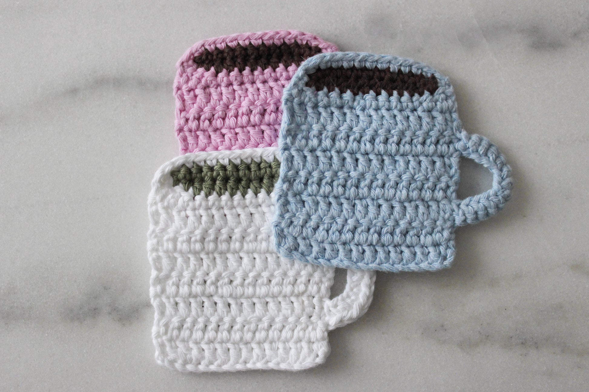 Coffee mug coaster pdf crochet pattern beginner friendly