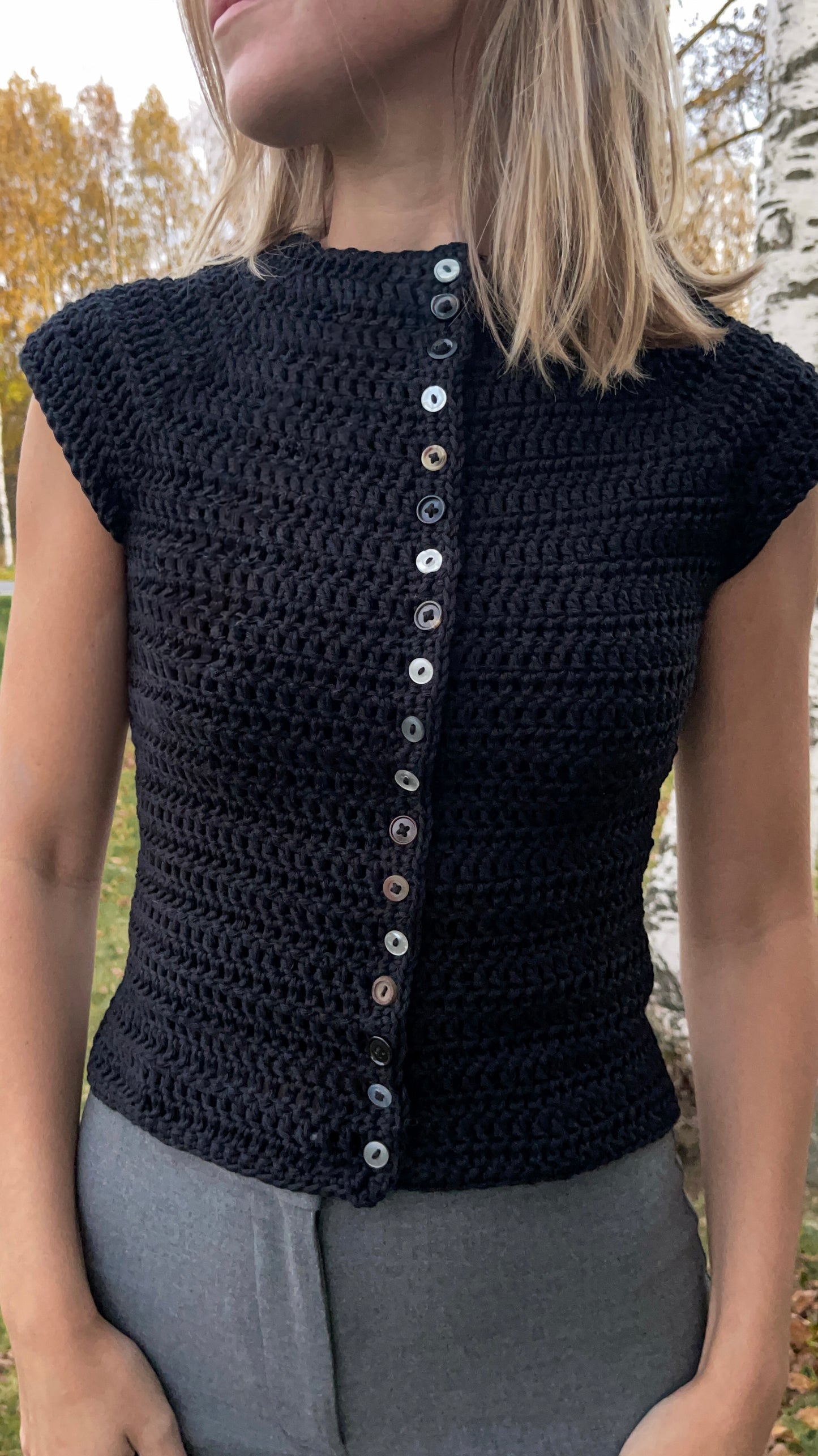 Button Up Top - Crochet Pattern
