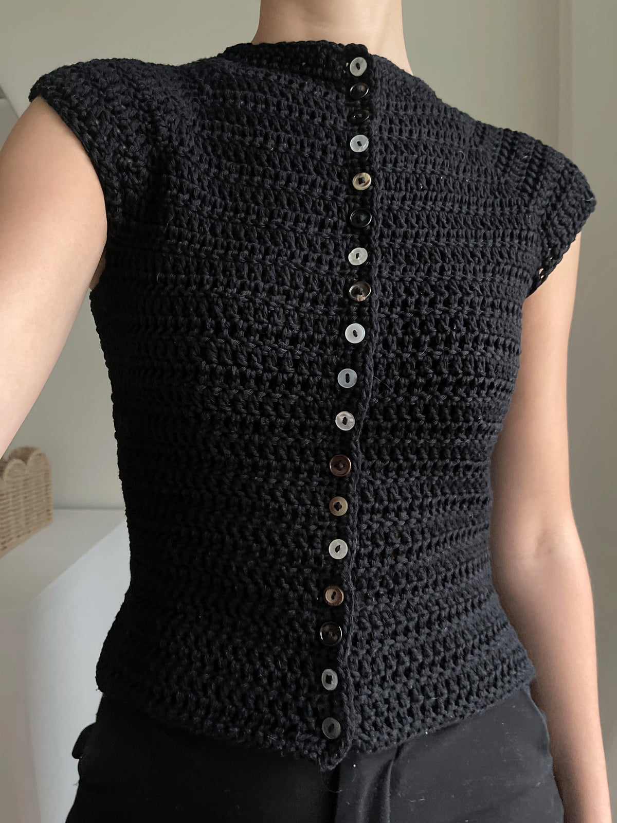 Button Up Top Crochet Pattern – Emmy Madeleine Crochet