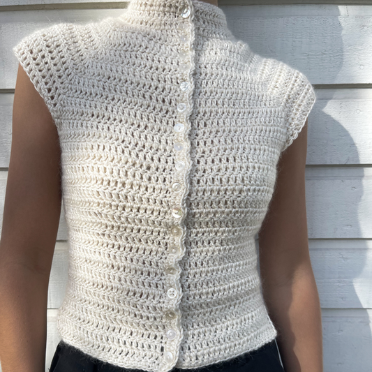 Button Up Top - Crochet Pattern