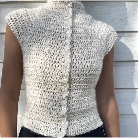 Button Up Top - Crochet Pattern